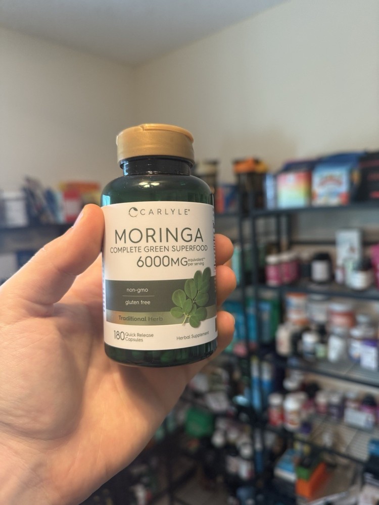 Carlyle Moringa Oleifera Superfood 6000mg 180 Capsules Green Supplement