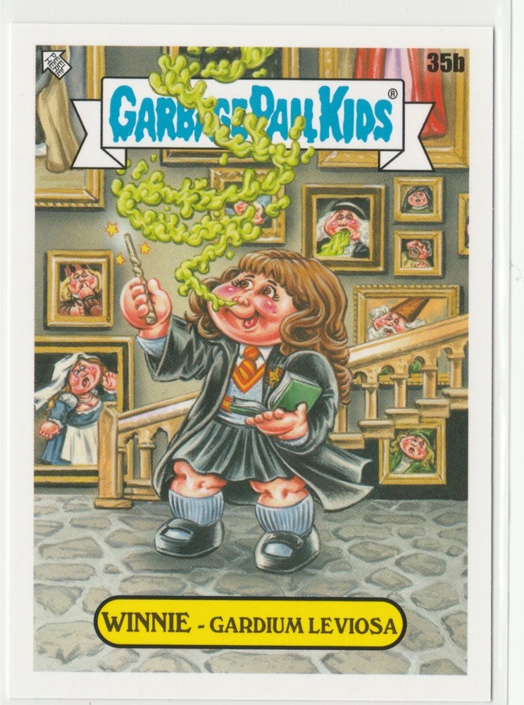 Harry Potter Garbage Pail Kids GPK 2022 Winnie-Gardium Leviosa #35b Book Worms Trading Card