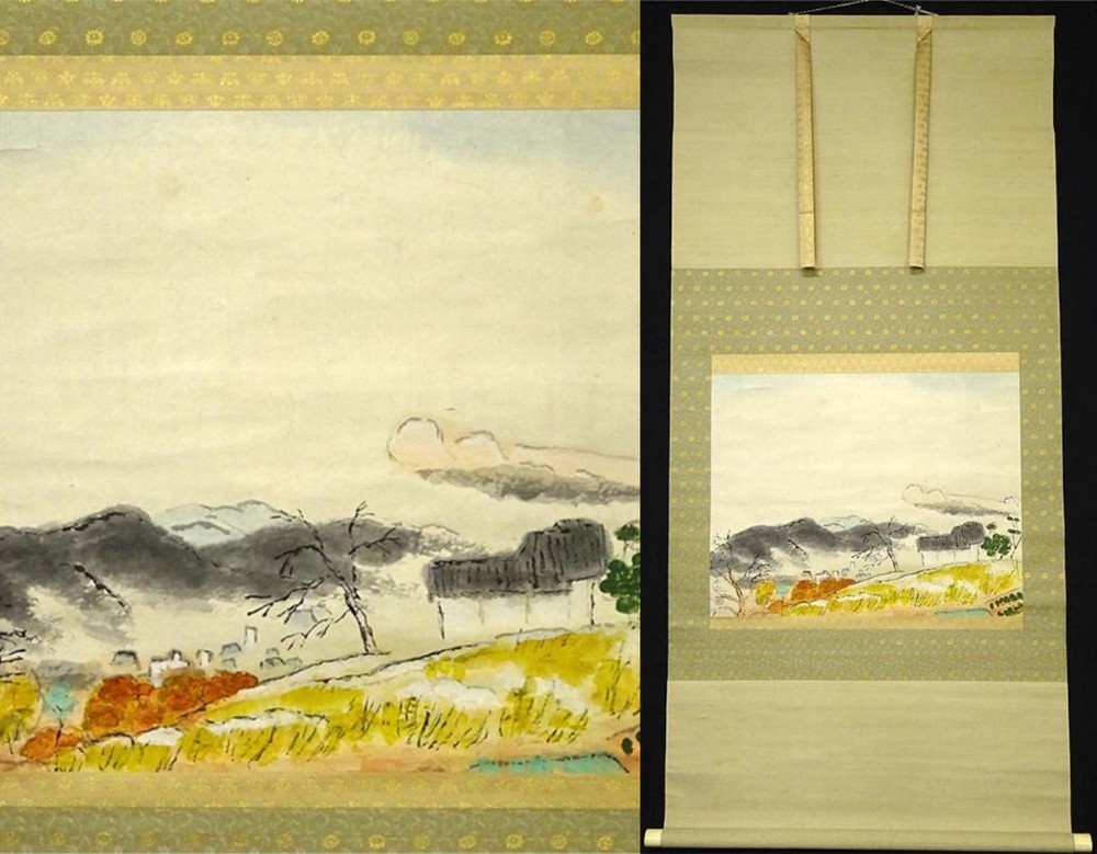 Hanging Scroll Shimada Masayuki Autumn Scenery Landscape Water Map Japanese Pain