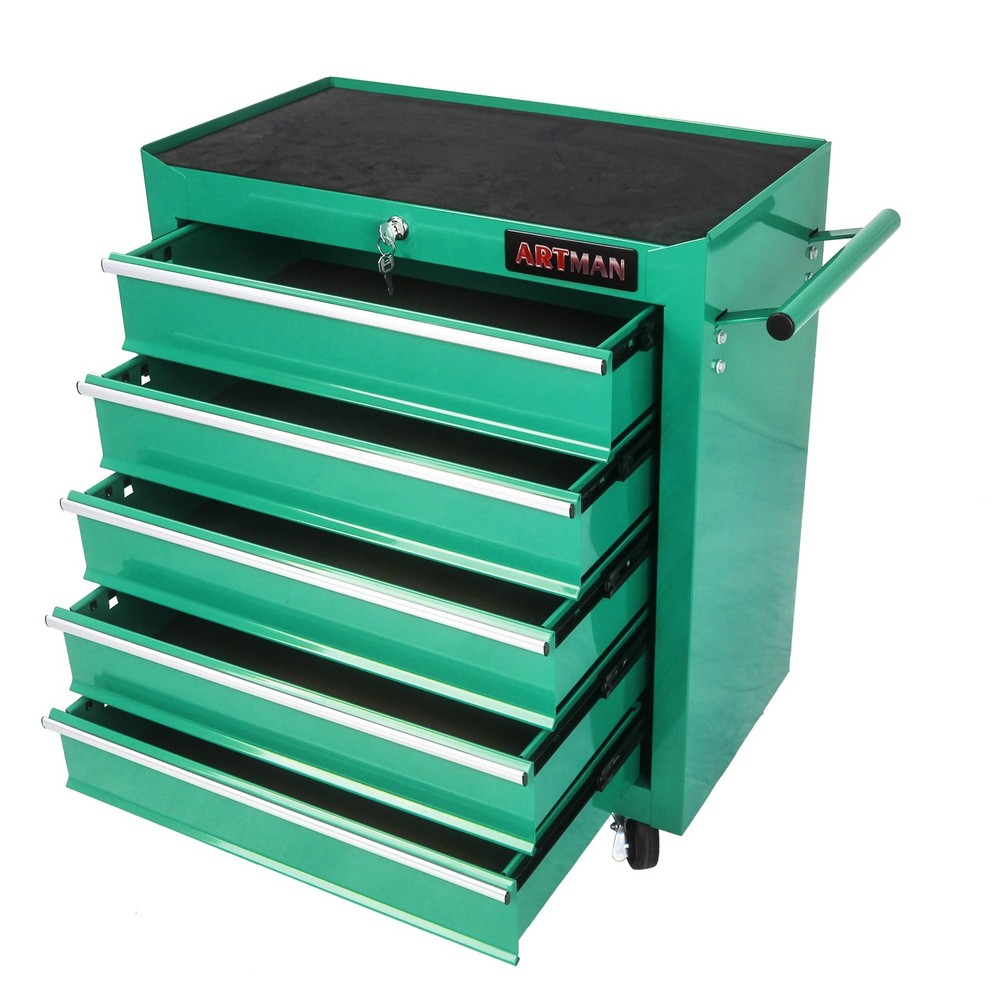 5-Drawer Rolling Tool Chest with Wheels for Mobile Storage Cabinet