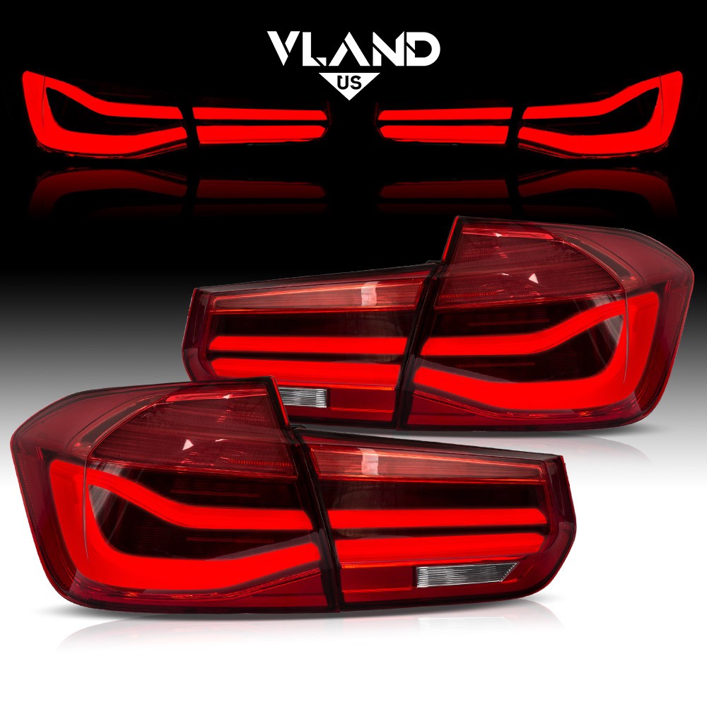 For BMW 3-Series M3 F30 F35 F80 LCI 2012-2018 LED Tail Lights Red Sequential L+R