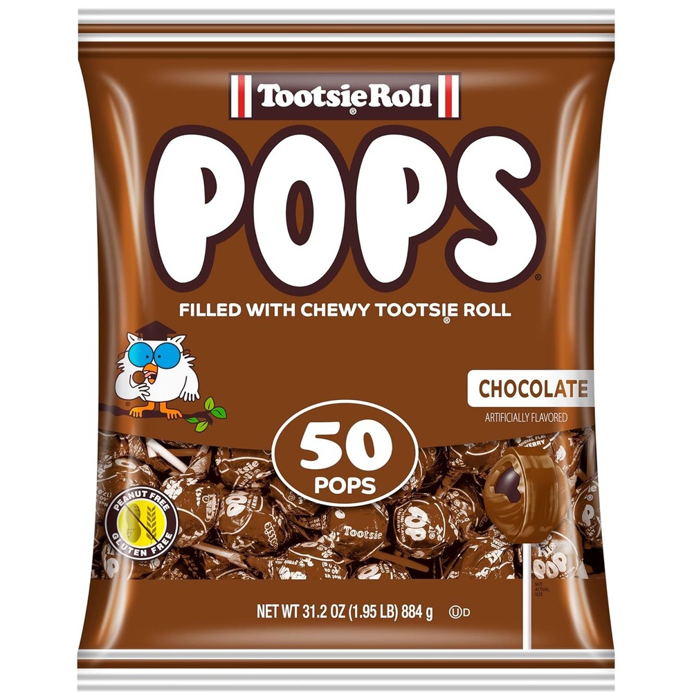 Tootsie Pops Single Flavor Bag - Chocolate Flavored Lollipops with Chocolatey