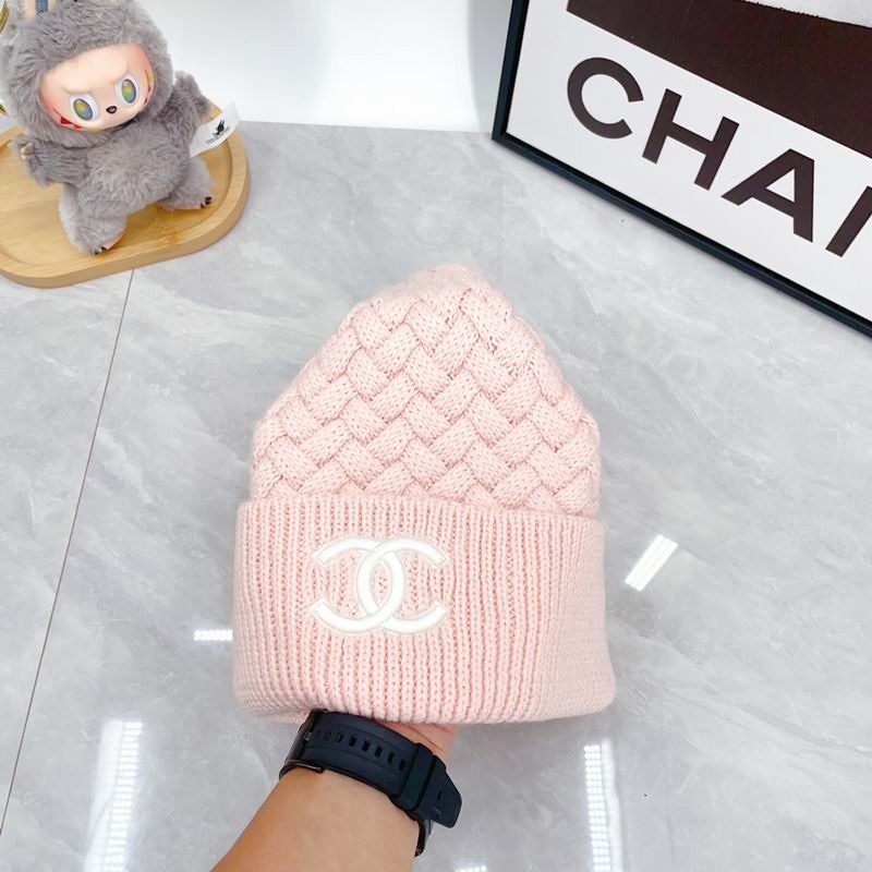 Chanel pink Women’s Winter Cap Beanie With white Logo. Free Shipping, One Size