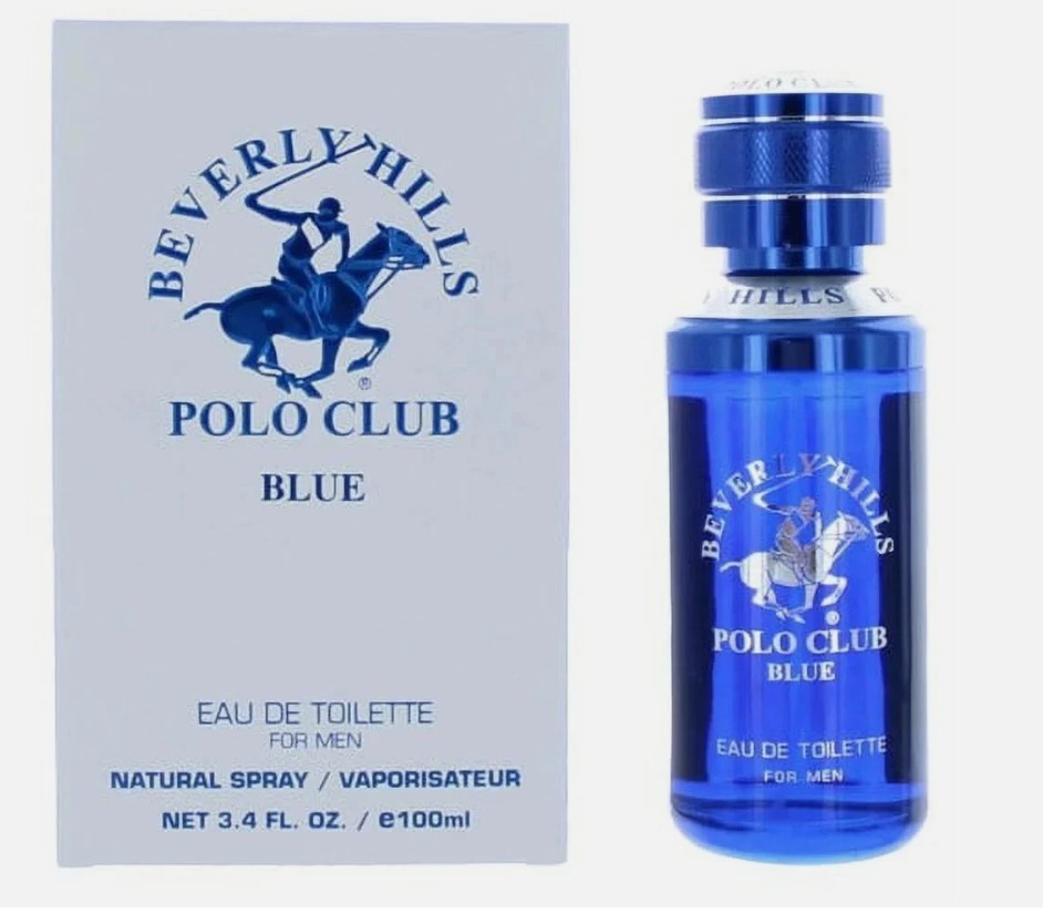 Beverly Hills Polo Club Blue Eau de Toilette Spray Men 3.4oz Sealed NIB
