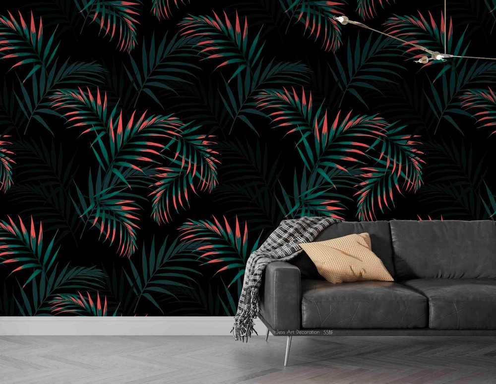 3D Baroque Style Leaves Pattern Wall Murals Wallpaper Murals Wall Sticker