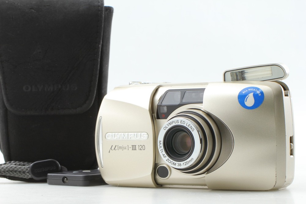Mint Olympus mju Stylus III 120 35mm Film Camera with Case Japan