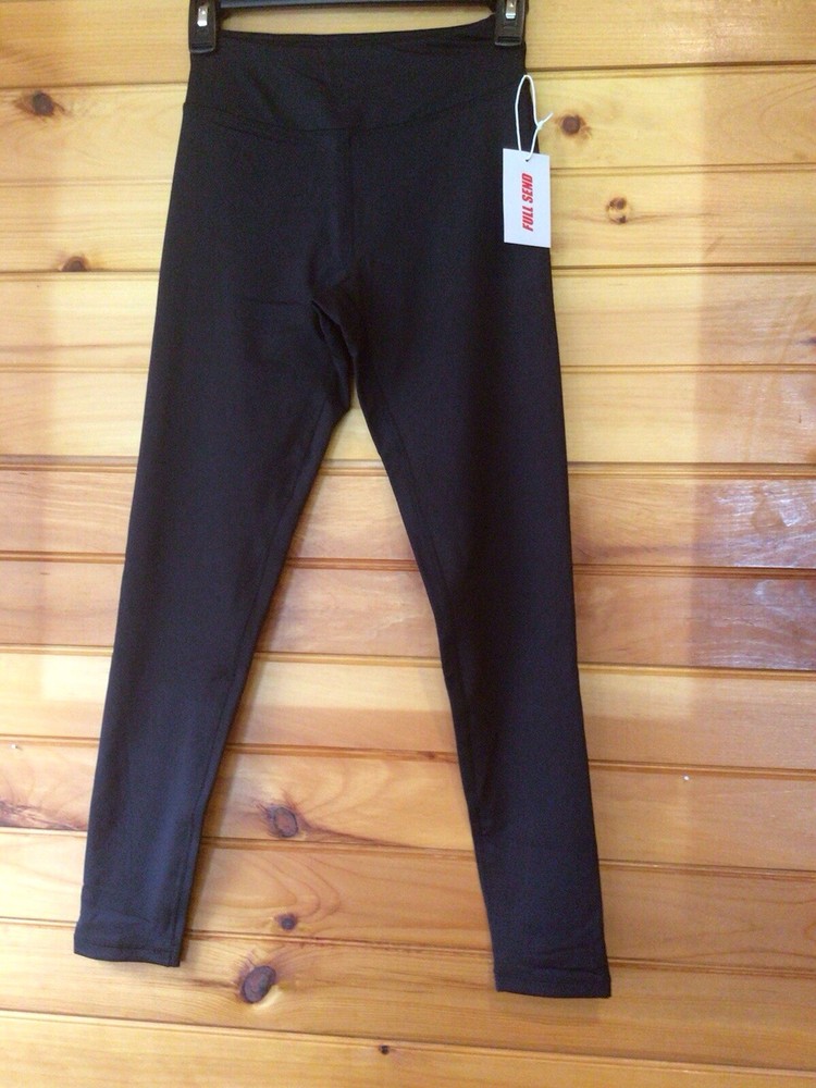 Full Send Fitness Womens Black XS Athletic Leggings NWT Logo-image