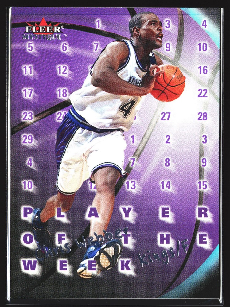 Chris Webber 2000-01 Fleer Mystique Player of the Week Holo Kings Card