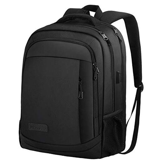 Anti Theft Travel Laptop Backpack with USB Charging Fits 15.6 Inch Black