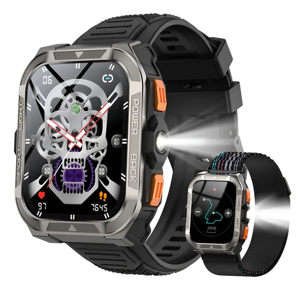 Military Smart Watch Men,Built-in GPS /LED Flashlight /Compass ,With AI ChatGPT