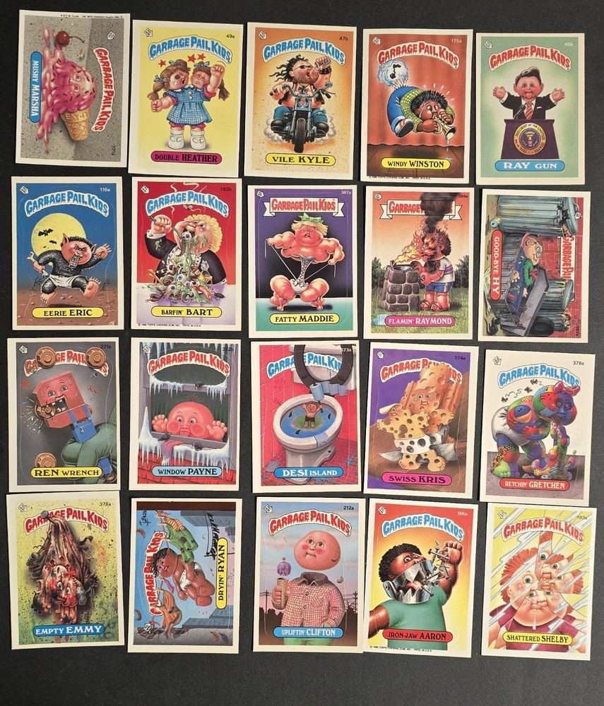 Garbage Pail Kids Sticker Cards set of 20