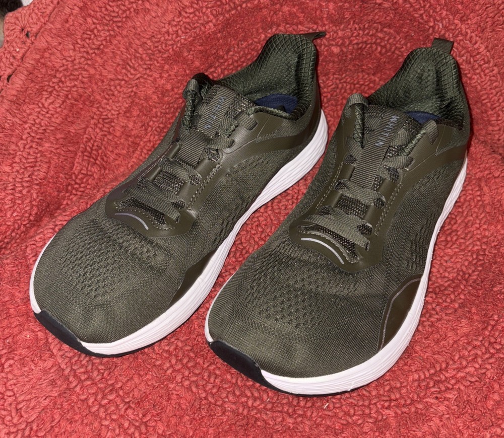 WHITIN Men's Zero Drop Walking Running Shoes + Wide Toe Box Sz 10 Wide, OD Green