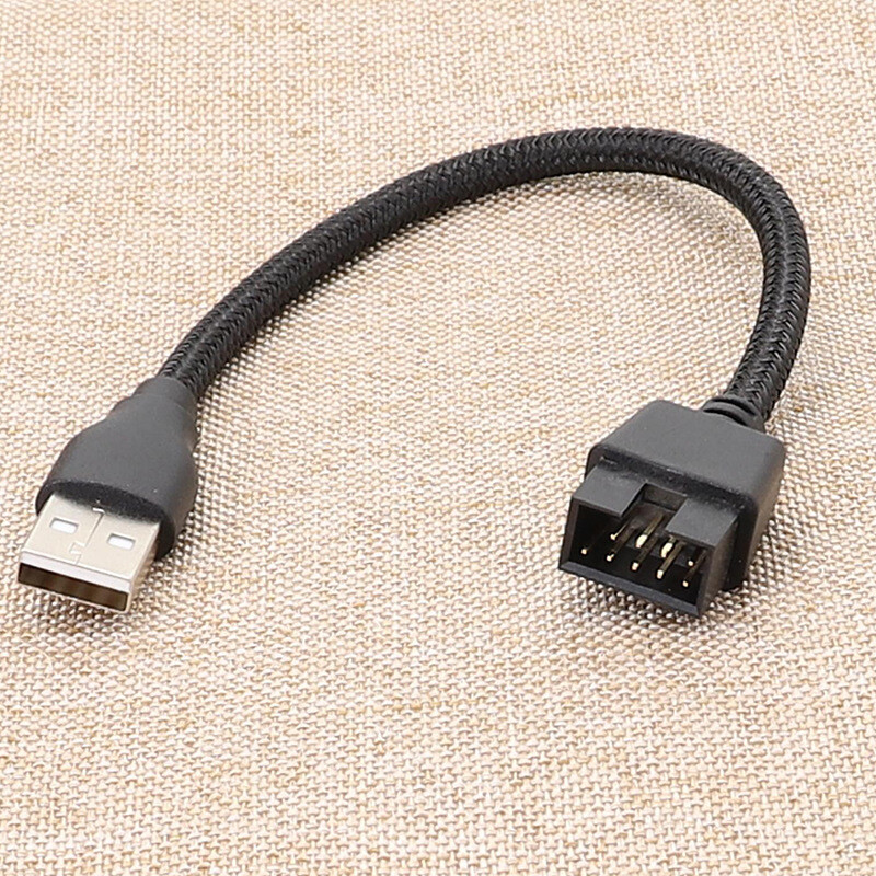 Internal USB A to 9-Pin Header Extension Cable for Motherboard