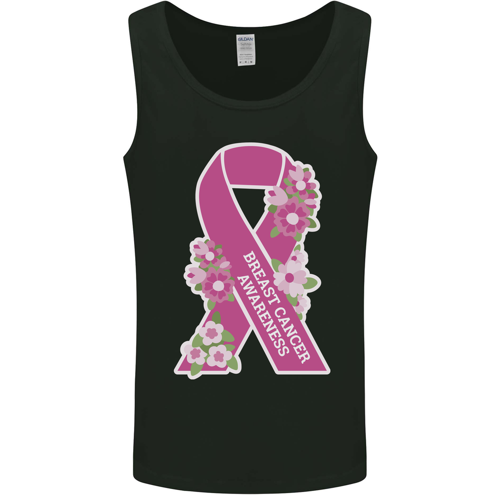 Breast Cancer Awareness Bow Mens Vest Tank Top