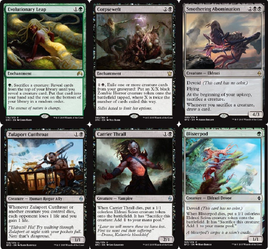 Evolutionary Leap Deck with Zulaport Corpseweft for Magic the Gathering MTG 60 Cards