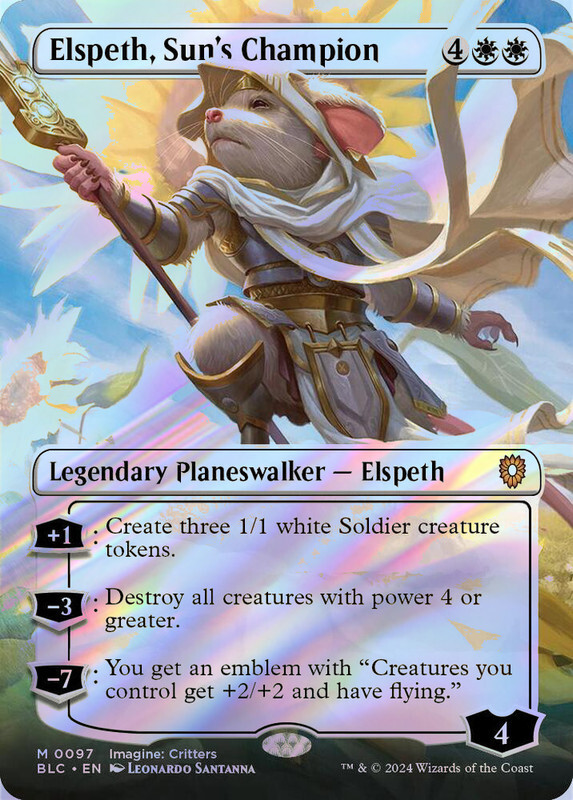 Elspeth, Sun's Champion (Borderless) MTG BLC 0097 Mythic NM Foil