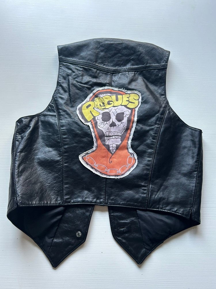 Cosplay Costume The Warriors Rogues Leather Vest Kids Size 8 Ps2 Halloween