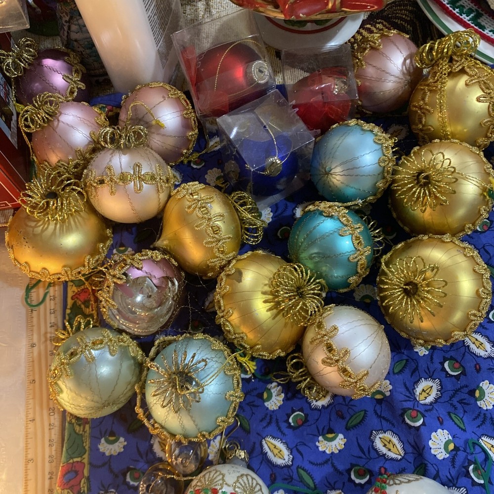 16 VTG INGE GLAS GERMAN HAND BLOWN GLASS BALL CHRISTMAS ORNAMENT COLLECTORS CLUB