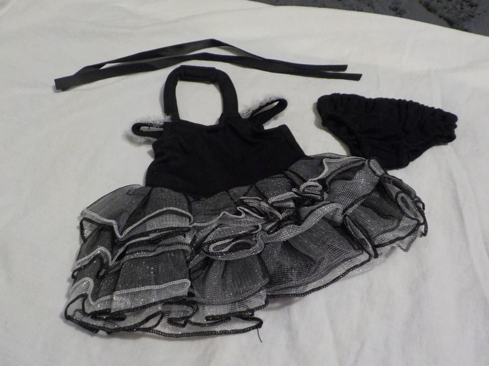 NEW Pretty Black/Gray Dress & Access for 18