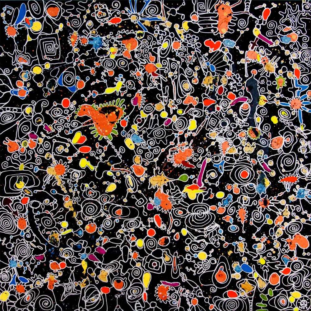 Original Large Abstract UV Contemporary Stretched  Canvas Painting to order