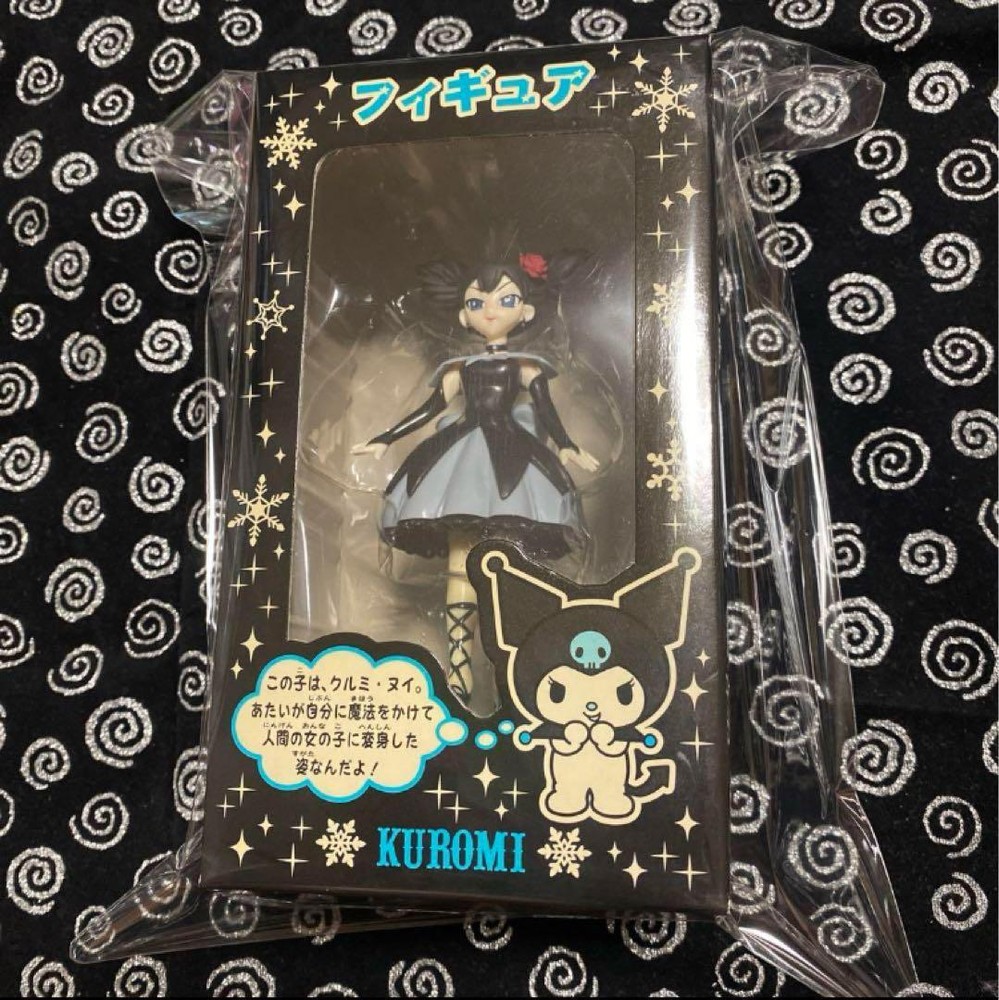 Sanrio Kurumi Nui Figure With Box Onegai My Melody Kuromi Anime Character Goods