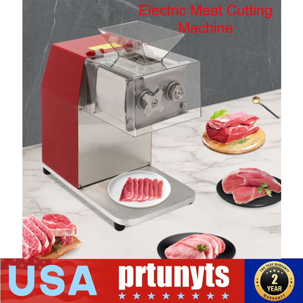 Commercial Electric 1100W Meat Cutter for Slicing Shredding Kitchen Use  