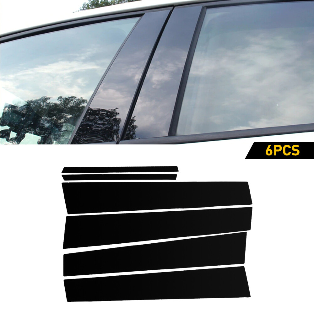 Car Door Pillar Black Window Post Cover Sticker Trim for Toyota Corolla 2009-13
