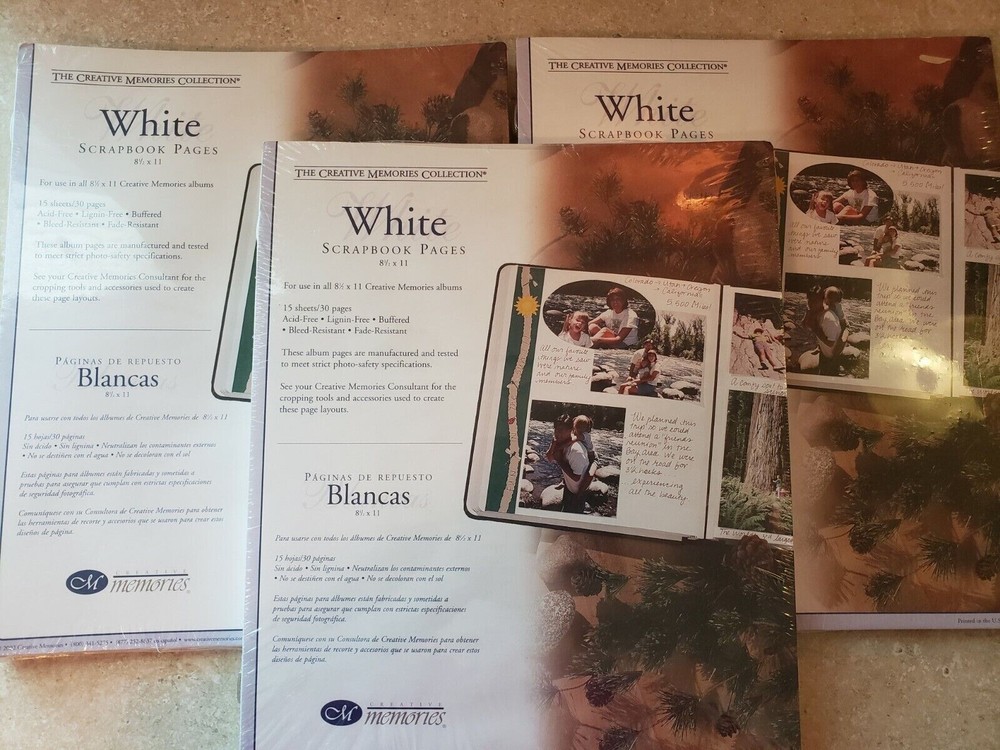 Lot of 3 Packages of Creative Memories 8-1/2