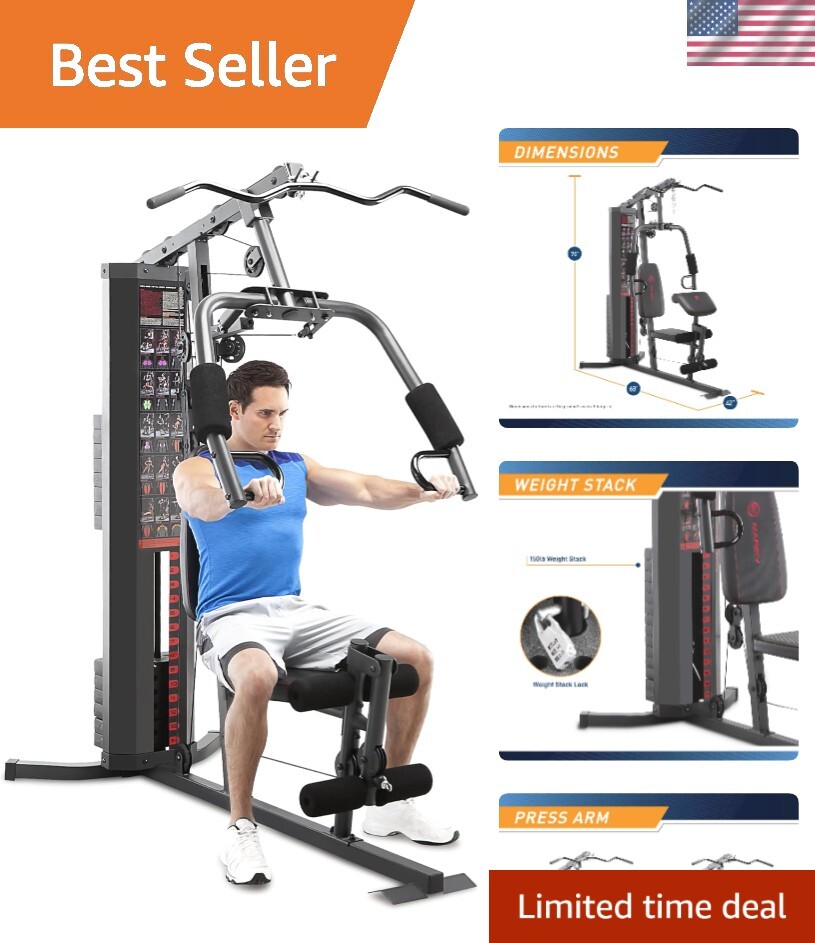 150lb Dual Function Home Gym System for Full-Body Workouts