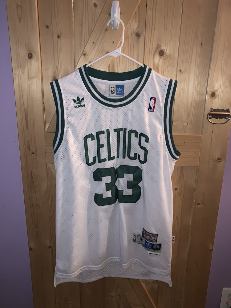 Larry Bird Celtics Adidas Hardwood Classics #33 Green NBA Jersey Size M Basketball