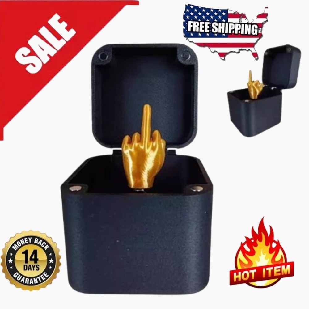 Middle Finger In A Box Funny Surprise Prank Spoof Hand Pop up Box Gift