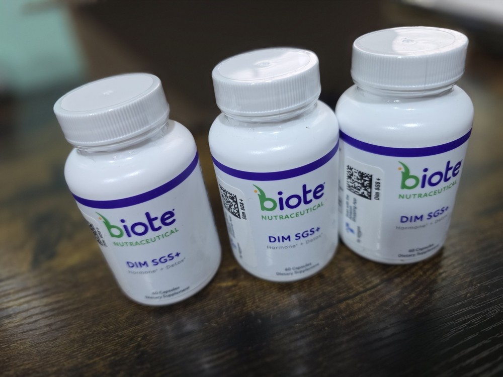 3 PACK Biote Nutraceuticals DIM SGS + Hormone + Detox 60 Capsules Pills Exp 3/26