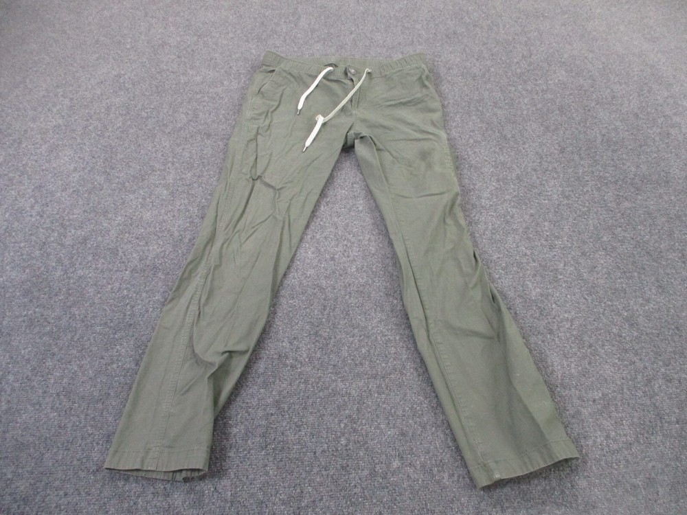 Vuori Pants Womens L Green Canvas Track Joggers Stretch Ripstop vw401 Adult