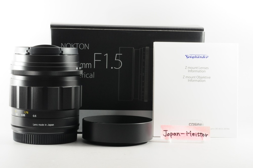 Voigtlander NOKTON 75mm F1.5 Aspherical Lens for Nikon Z Mount New with Hood