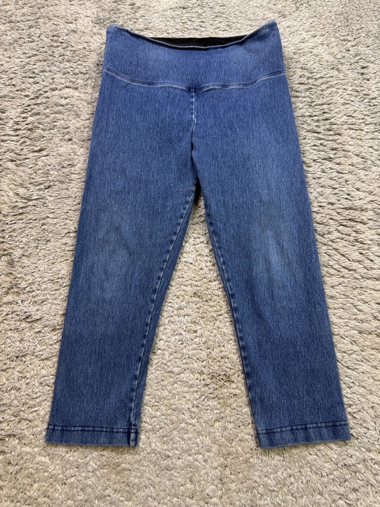 Lysse Leggings Women Medium Stretch High Rise Pull On Skinny Ankle Denim Pants