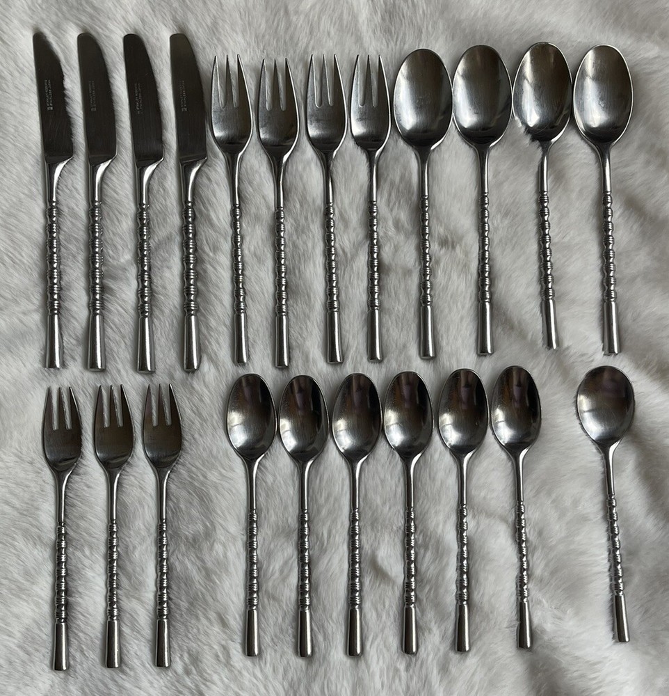 Rare Vintage Stanley Roberts IBIZA Stainless Japan Silverware Flatware Set 22 Pc