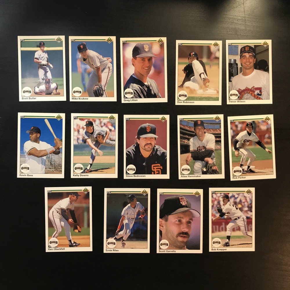 14 CARD LOT - 1990 UPPER DECK SAN FRANCISCO GIANTS NM