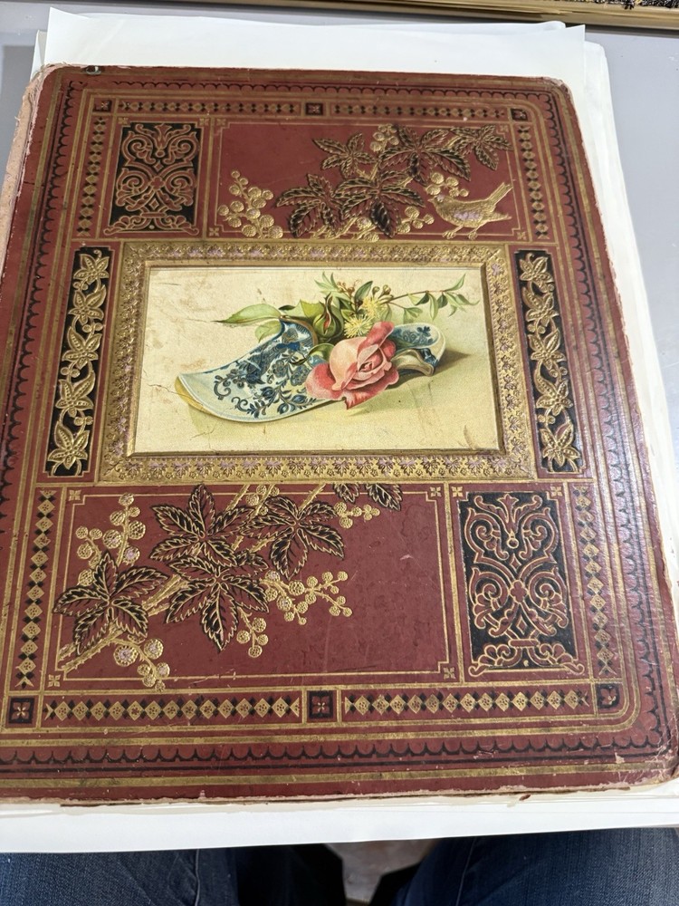Ephemera! Album Filled With Late 1800s Advertising Calling Cards Postcards.