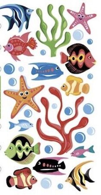 Glitter Ocean Tropical Fish Stickers Papercraft Planner Party Supply Teacher