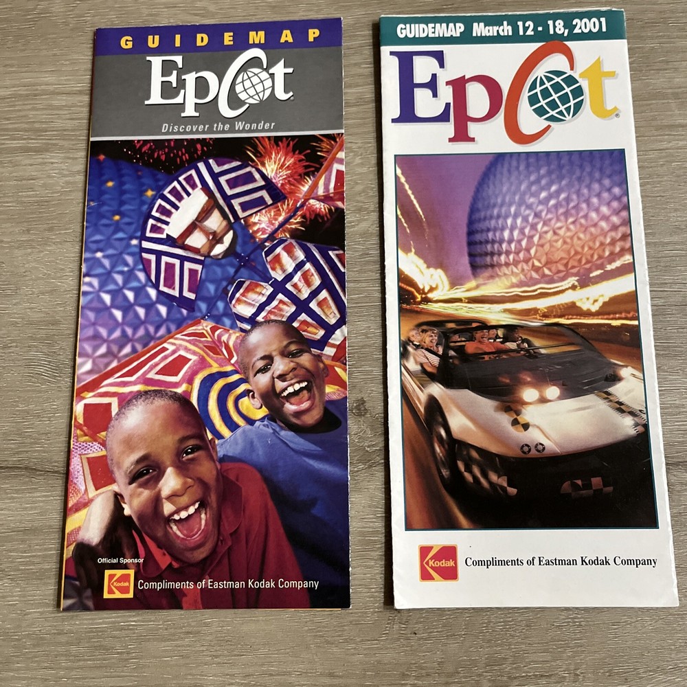 Vintage 2001 Epcot Tapestry of Nations Walt Disney World Park Guide Map