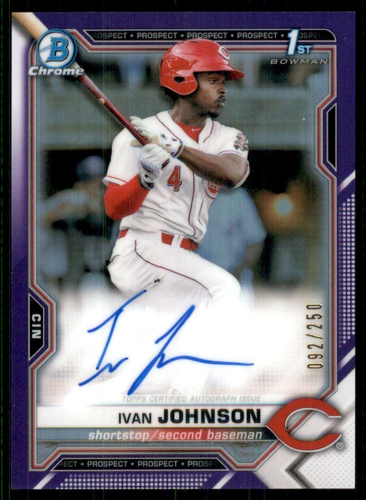 2021 Bowman Chrome Prospect Autographs Purple Ref #CPADK D'Shawn Knowles /250