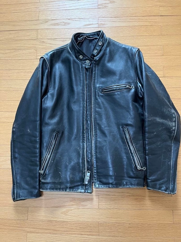 Schott Leather Jacket 641 Size 34 Black Single Riders Excellent Condition