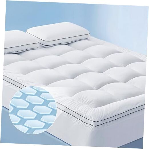 Breescape Mattress Topper Size, Cooling Pillow Top Cal California King 900gsm