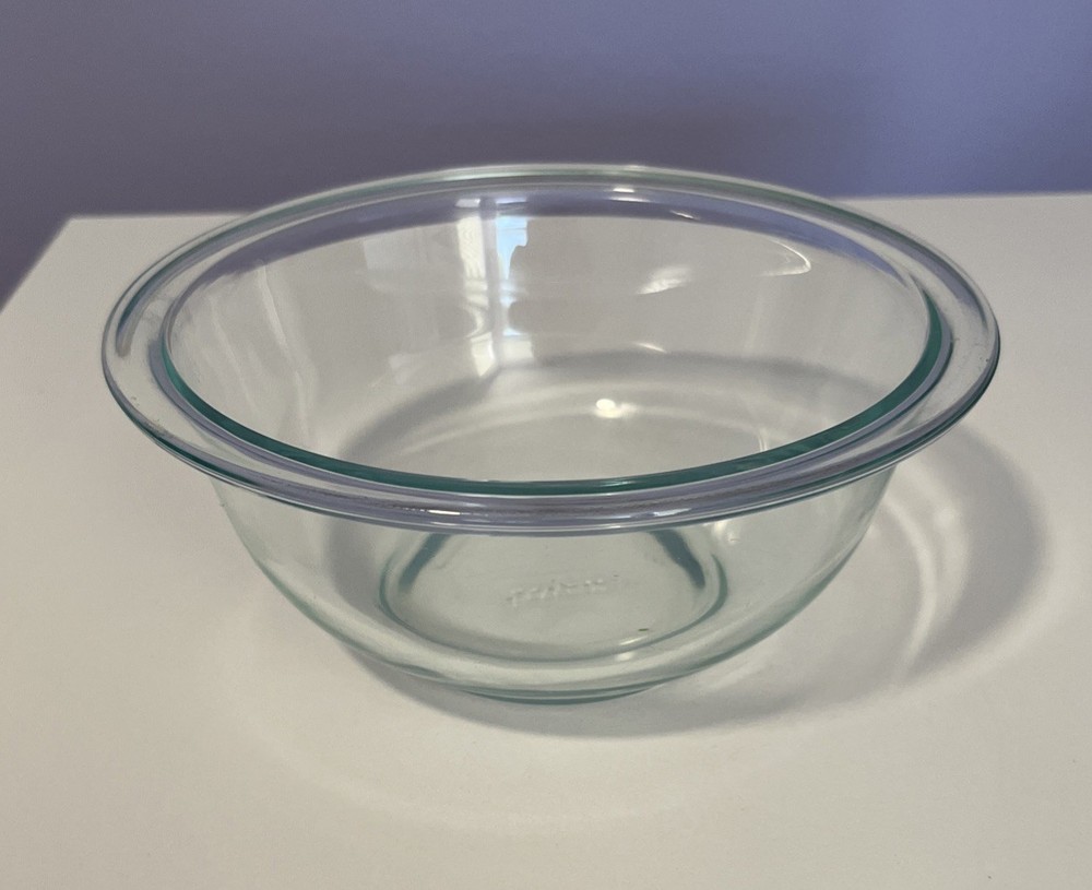 Pyrex #322 Clear Glass Nesting 7” x 3” Mixing Serving Bowl 1L USA