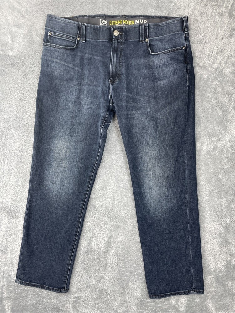 Lee MVP Straight Fit Taper Jeans Men's 40x32 Extreme Motion Performance