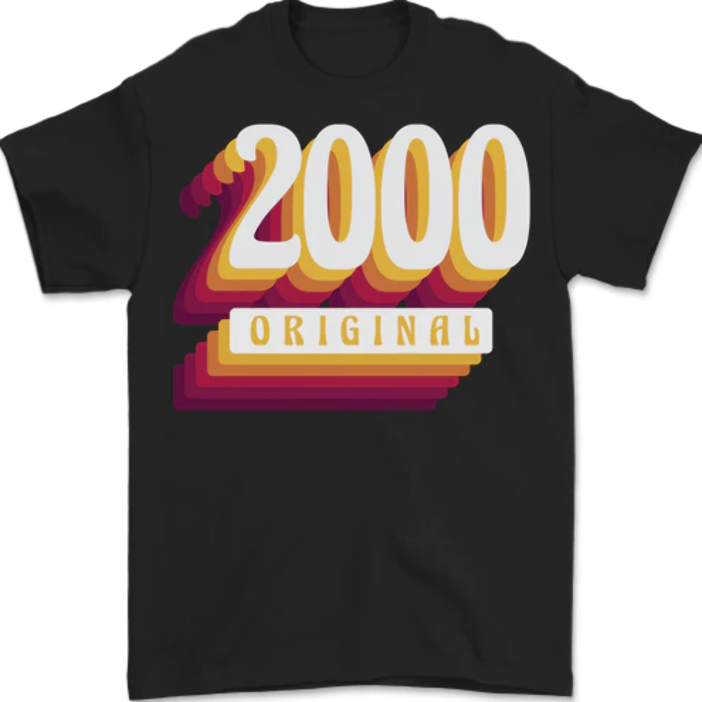 Retro 23rd Birthday Original 2000 Mens T-Shirt 100% Cotton
