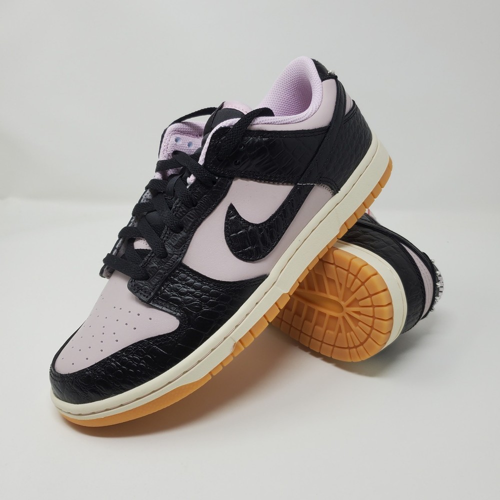 Nike Dunk Low Retro LTD Pink Foam Black Croc Studs HF9191-001 Men's Size 8.5