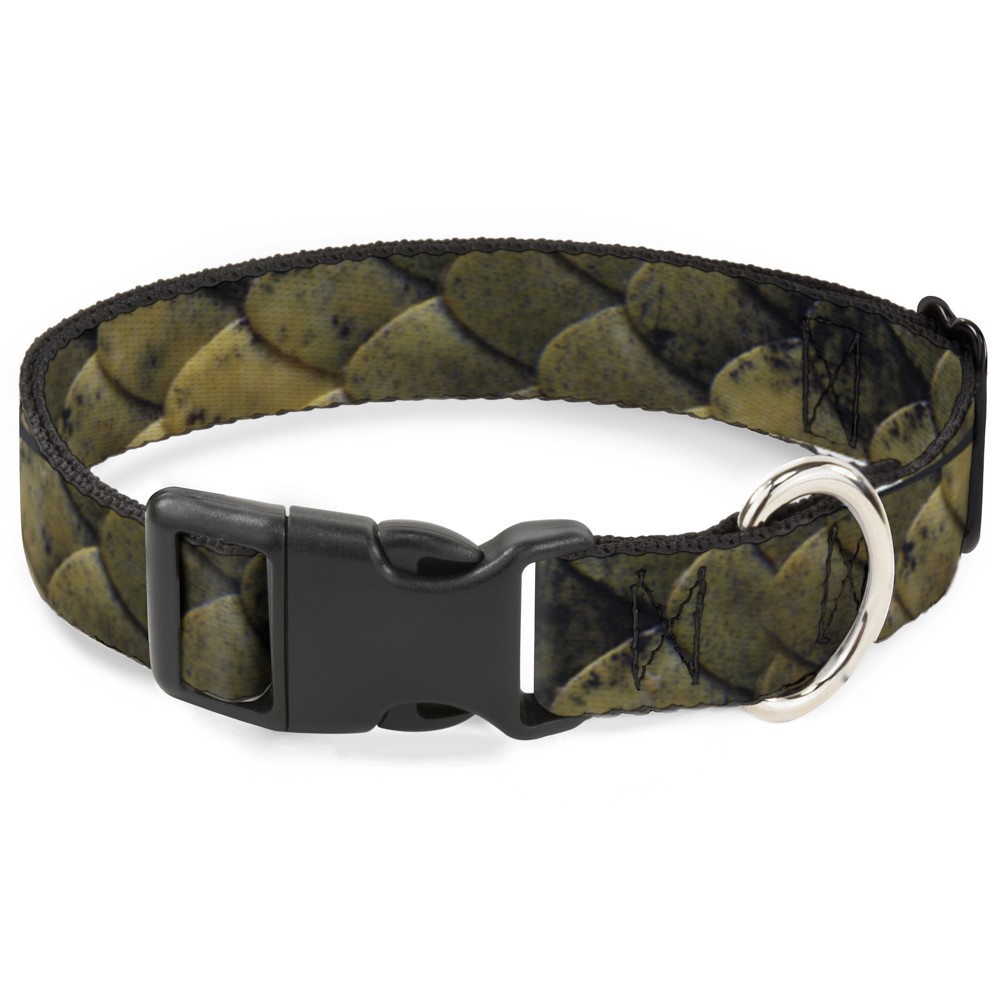 Plastic Clip Collar Snake Skin CLOSE-UP NARROW-Small 7-8.5