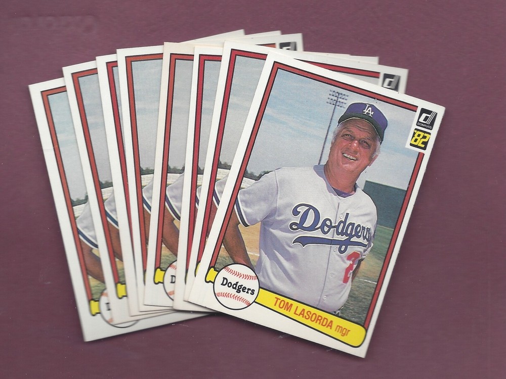 1982 Donruss #110 Tom Lasorda Lot of 8 Pack Fresh Cards 99 Cent Shipping