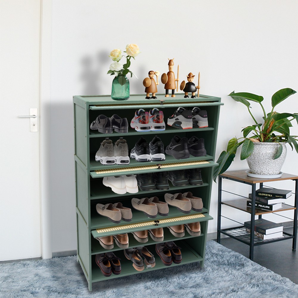 7 Tier Shoe Storage Cabinet Organizer Rack for Entryway Hallway